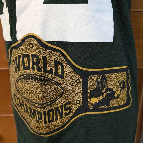 Green Bay PACKERS Aaron Rodgers Discount Double Check World Championship Shirt - Picture 8 of 9